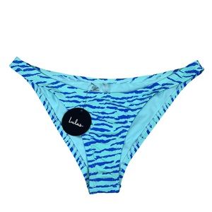Lulu’s Aqua and Blue Bikini Bottom NWT Size‎ L